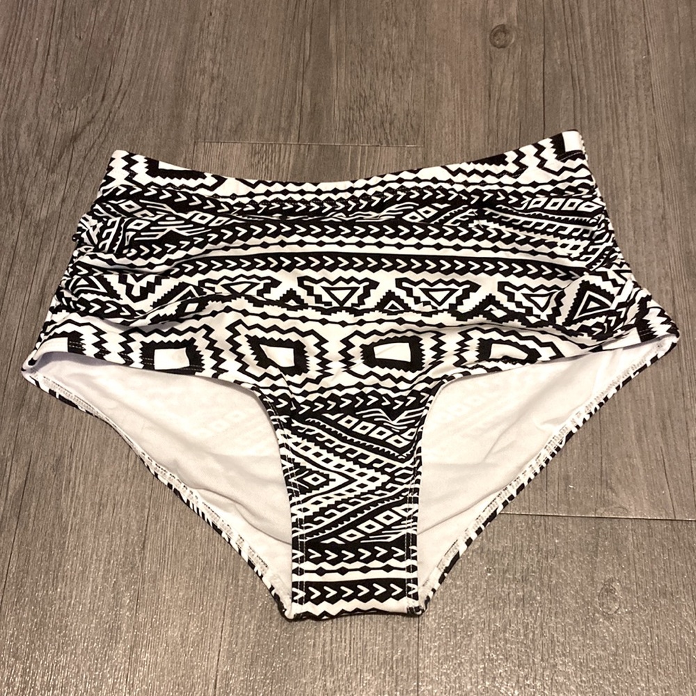 Women’s High Waist Geometric Print Bikini Bottom